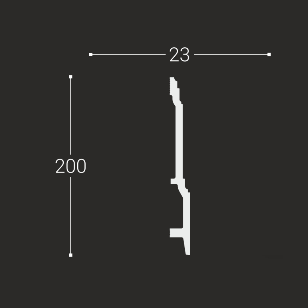 Плинтус под покраску Bello Deco П18 2000×200×23