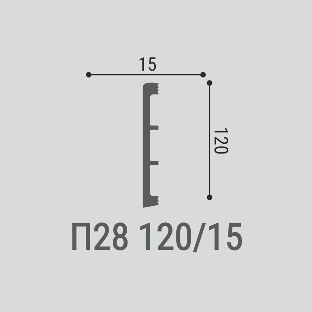 Плинтус под покраску Bello Deco П28 2000×120×15