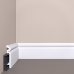 Плинтус под покраску с монтажной планкой Bello Deco П14 2000×90×19