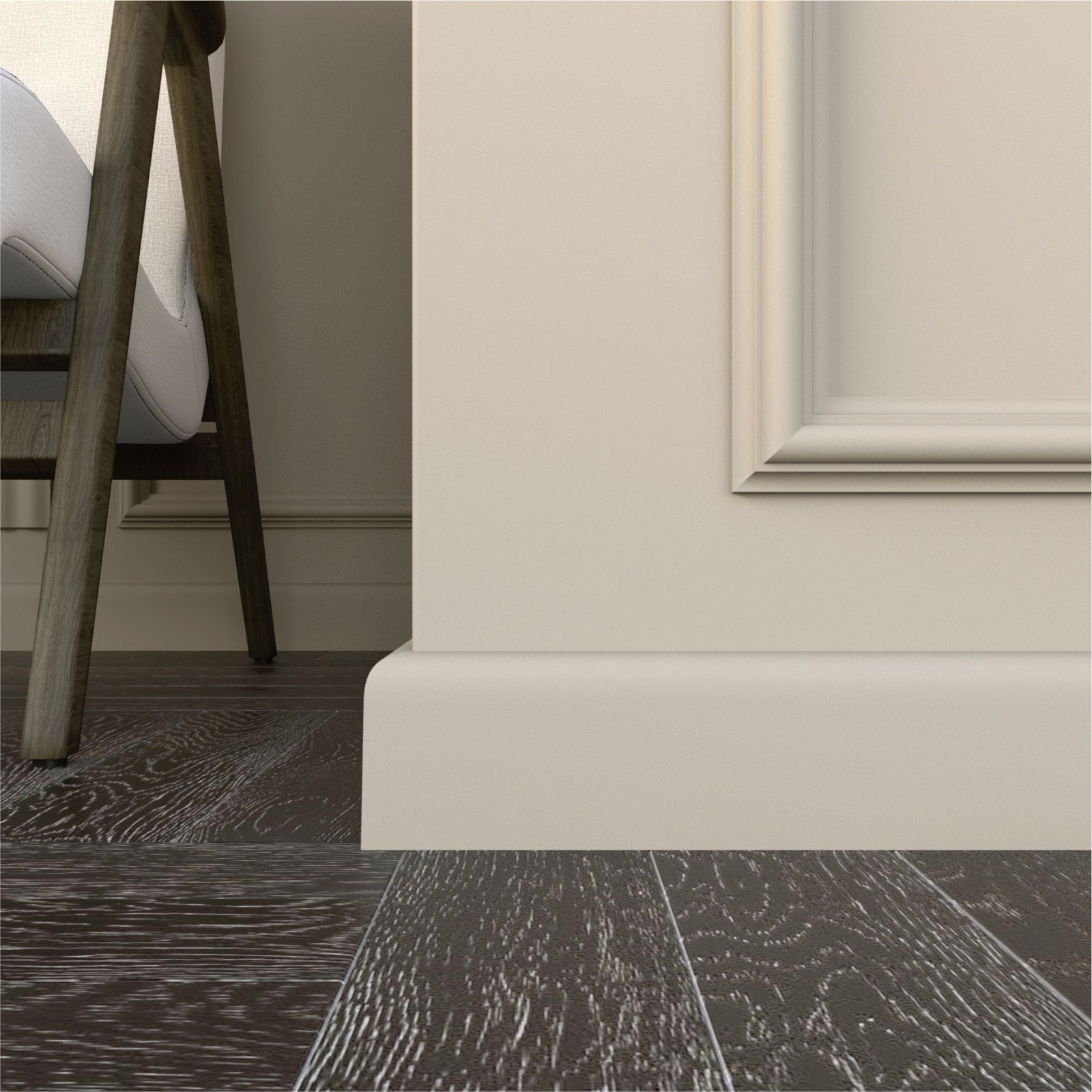 Плинтус под покраску с монтажной планкой Bello Deco П16 2000×80×19 фото в интерьере