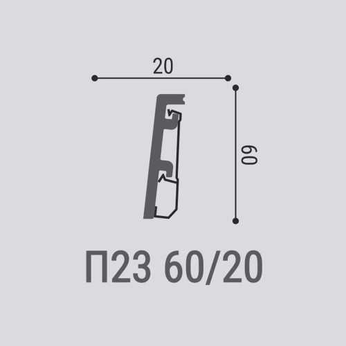 Плинтус под покраску Bello Deco П23 2000×60×20