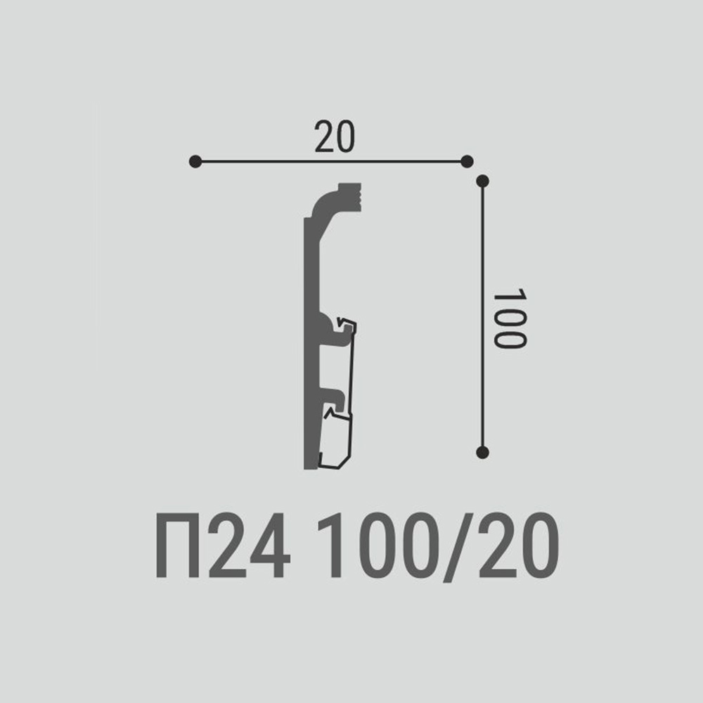 Плинтус под покраску Bello Deco П24 2000×100×20