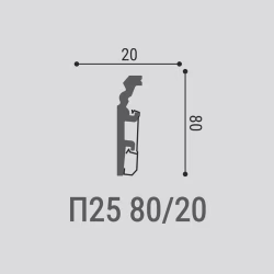 Плинтус под покраску Bello Deco П25 2000×80×20