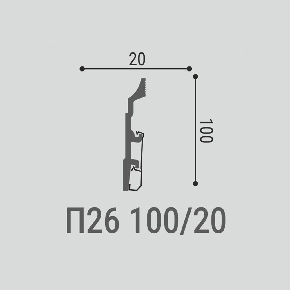 Плинтус под покраску Bello Deco П26 2000×100×20