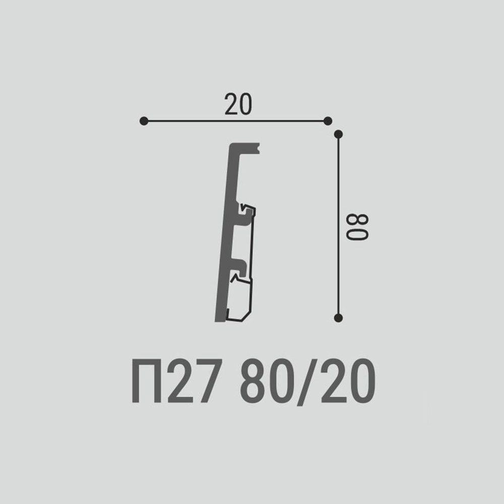 Плинтус под покраску Bello Deco П27 2000×80×20