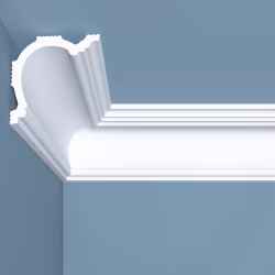 Потолочный плинтус под покраску Bello Deco К1 2000×80×80