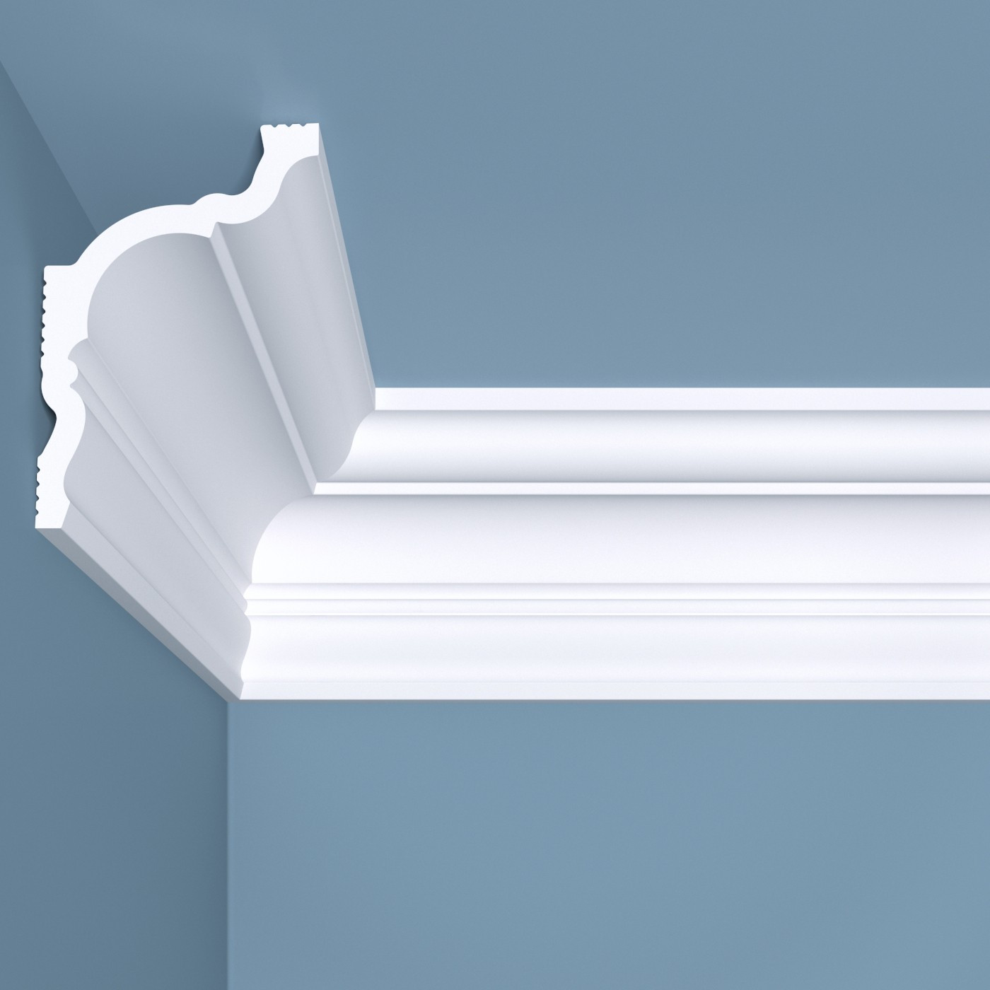 Потолочный плинтус под покраску Bello Deco К10 2000×70×100