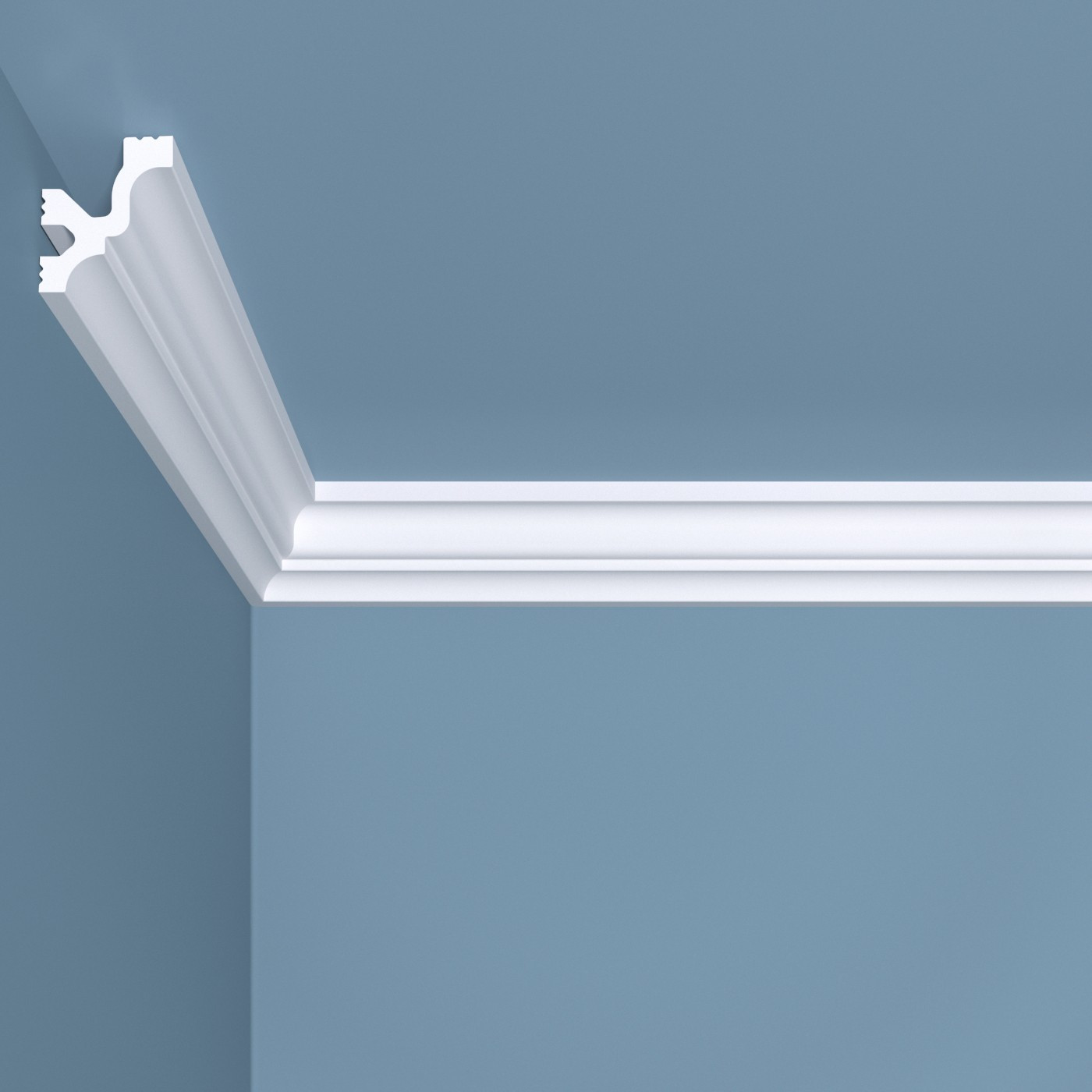 Потолочный плинтус под покраску Bello Deco К11 2000×30×35