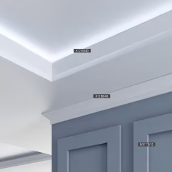 Потолочный плинтус под покраску Bello Deco К12 2000×40×60
