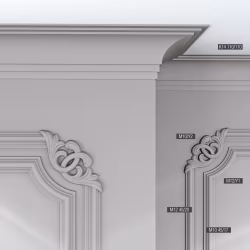 Потолочный плинтус под покраску Bello Deco К14 2000×110×110