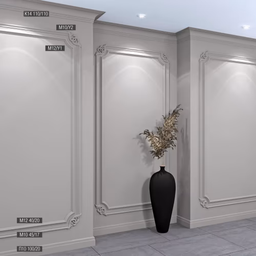 Потолочный плинтус под покраску Bello Deco К14 2000×110×110