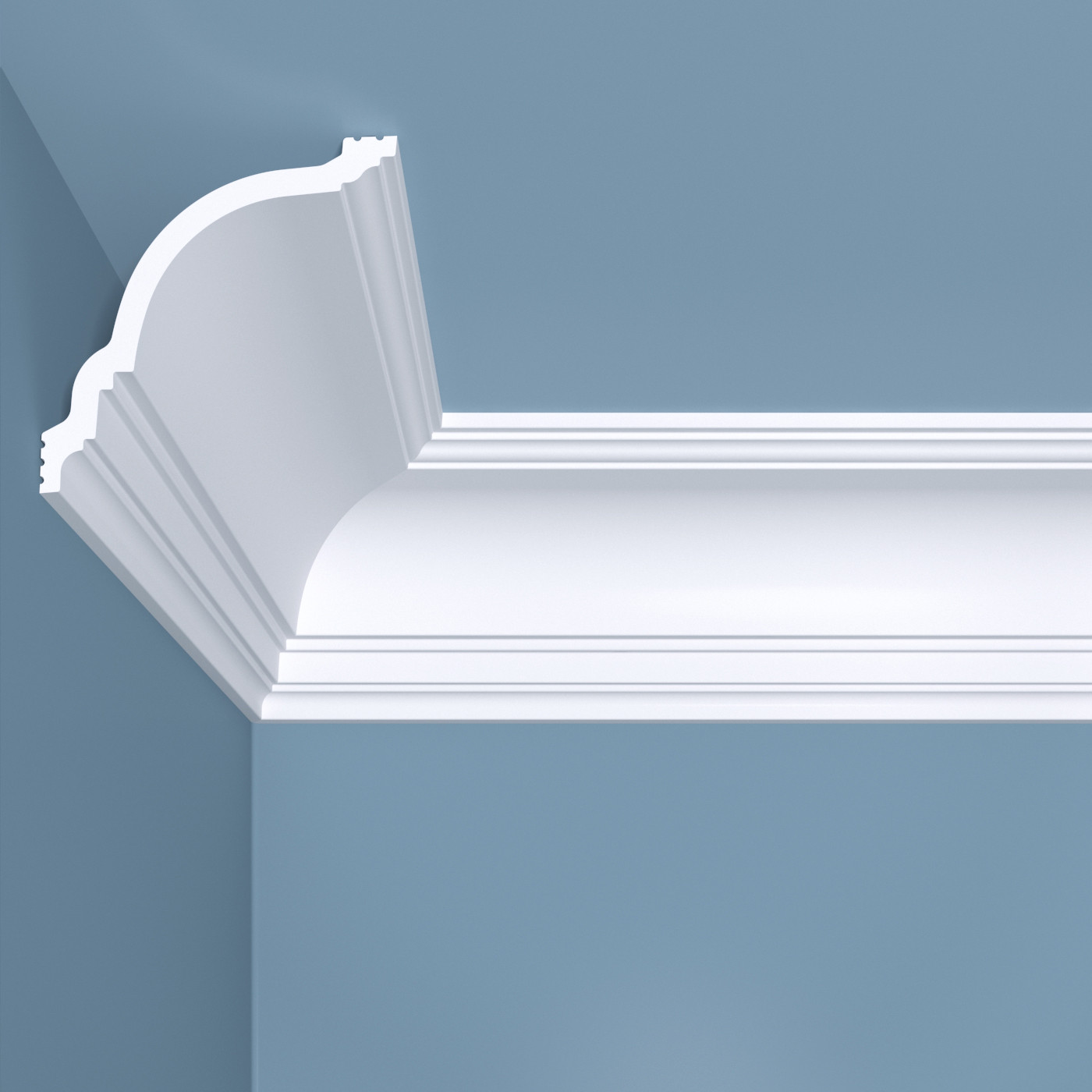 Потолочный плинтус под покраску Bello Deco К16 2000×80×80