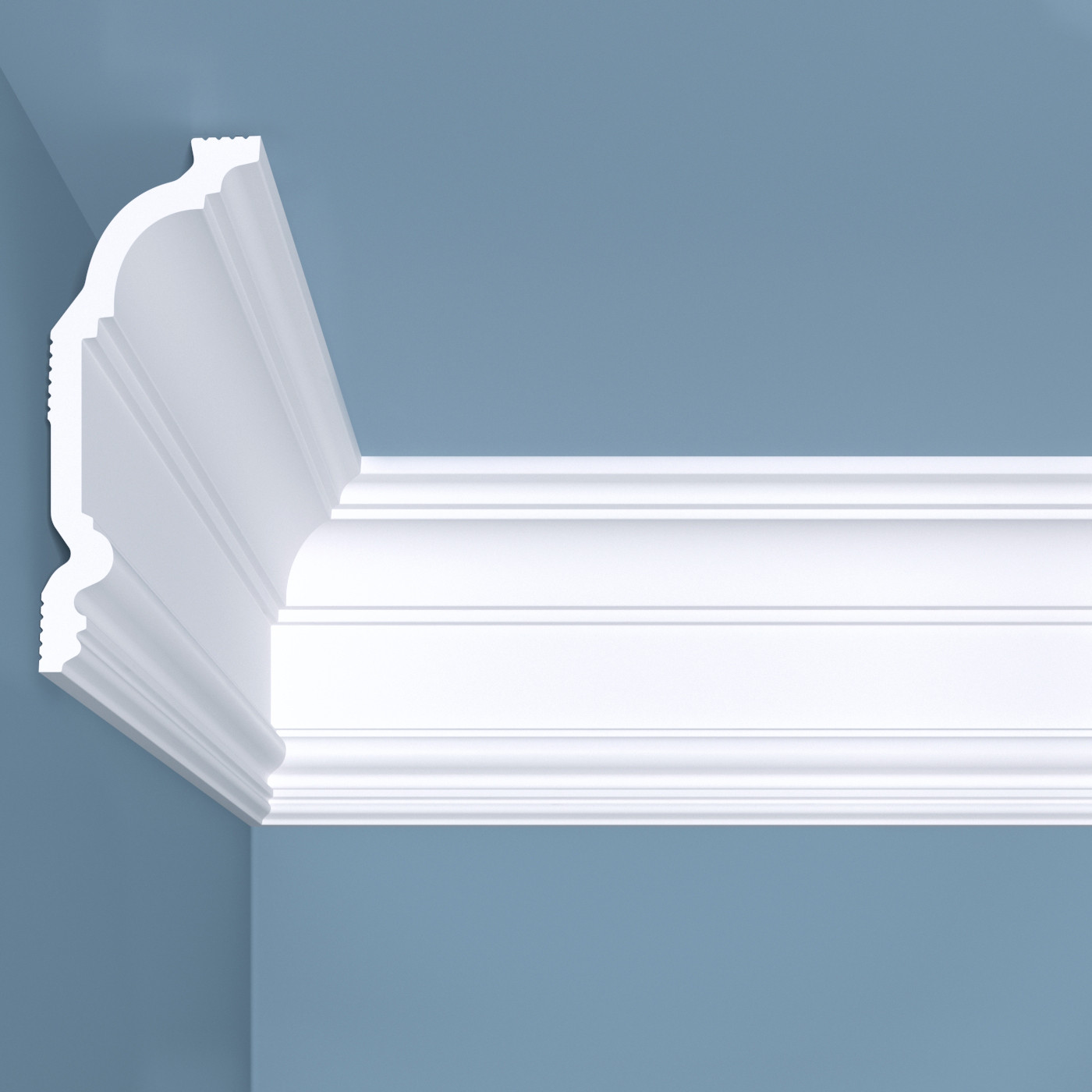 Потолочный плинтус под покраску Bello Deco К21 2000×50×120