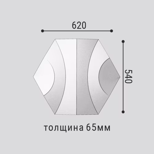 Стеновая панель 3D под покраску Bello Deco СП 18 620×540×65