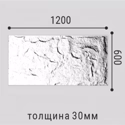 Стеновая панель 3D под покраску Bello Deco А005-1 PU 1200×600×30