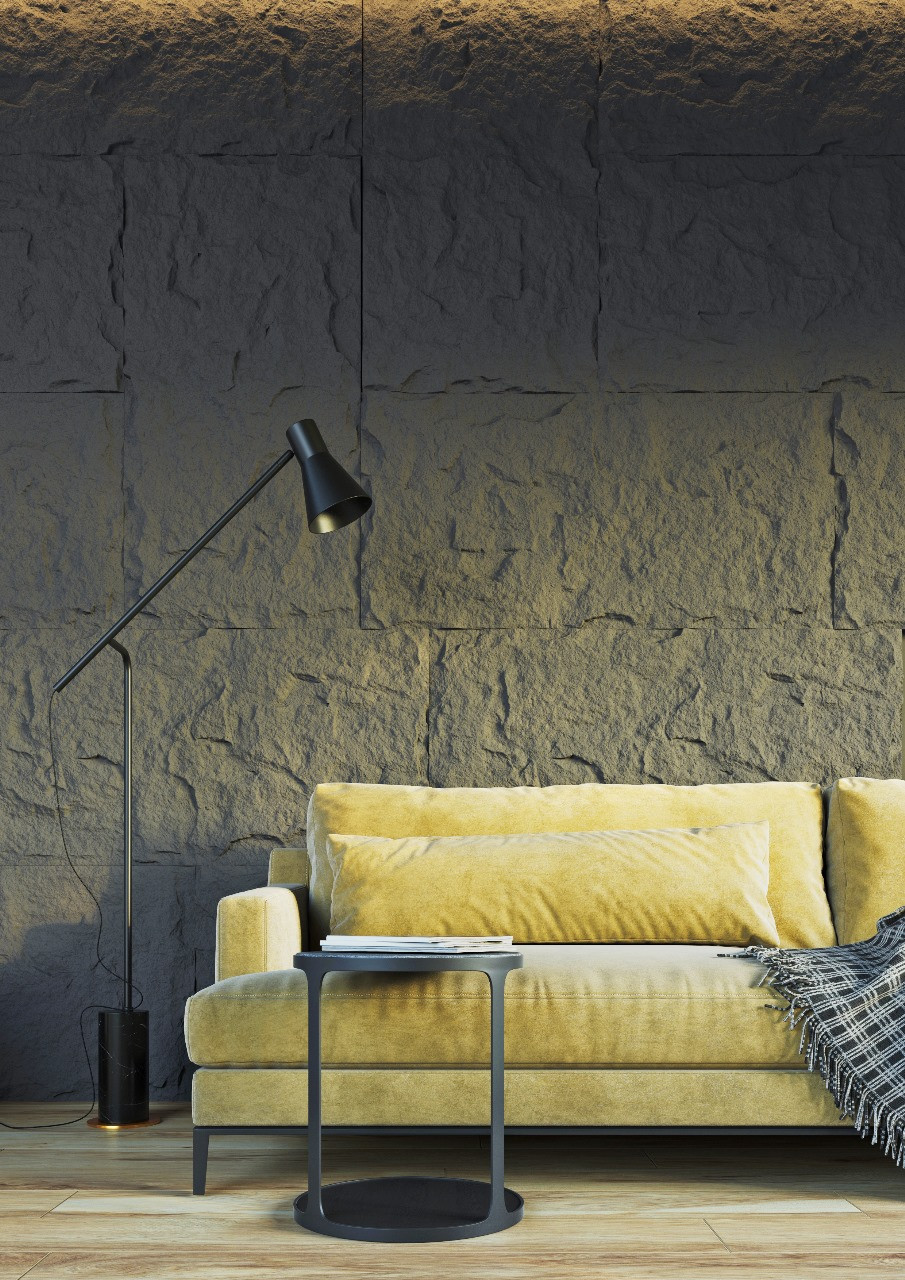 Стеновая панель 3D под покраску Bello Deco А005-1 PU 1200×600×30 фото в интерьере