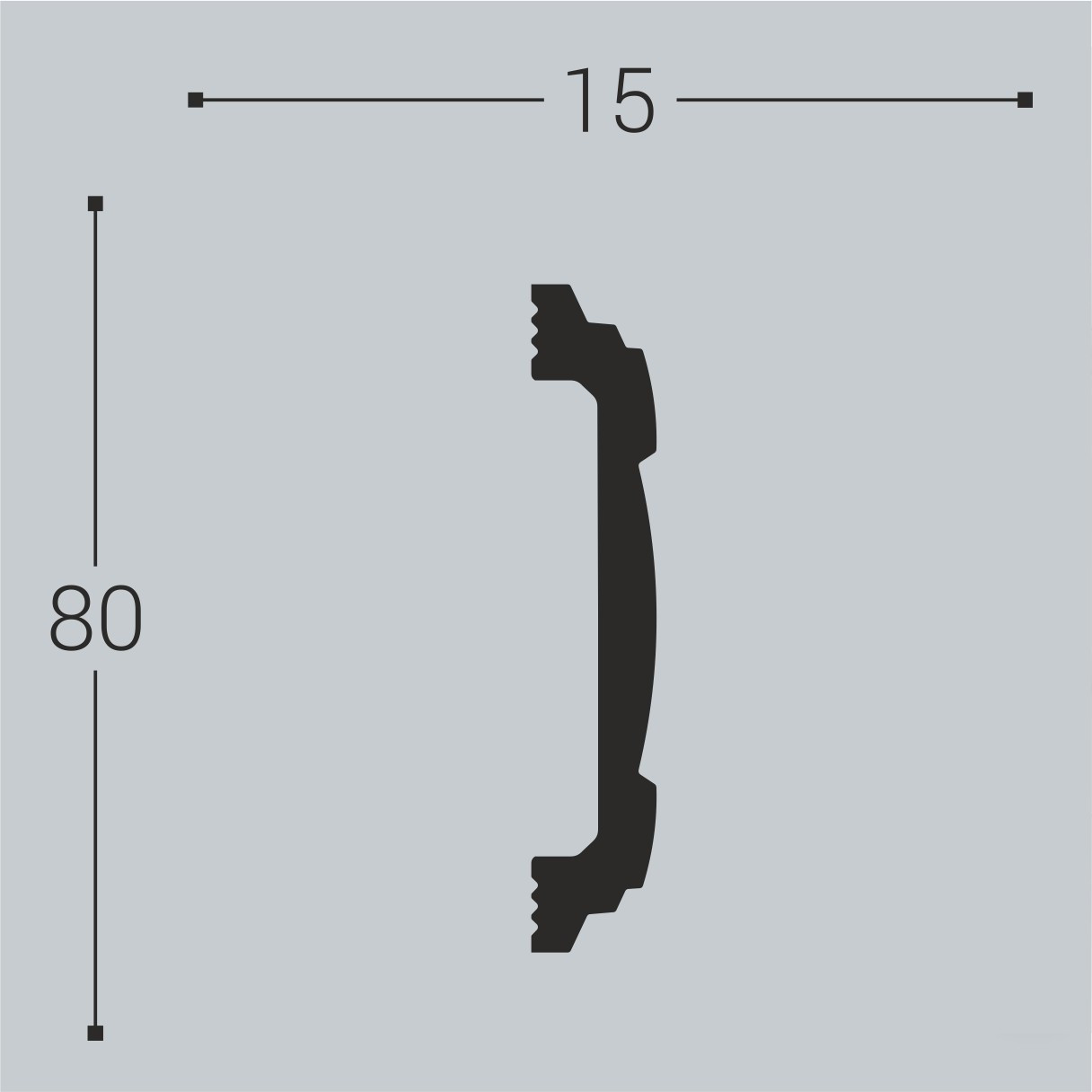 Молдинг под покраску Bello Deco Н8 2200×80×15