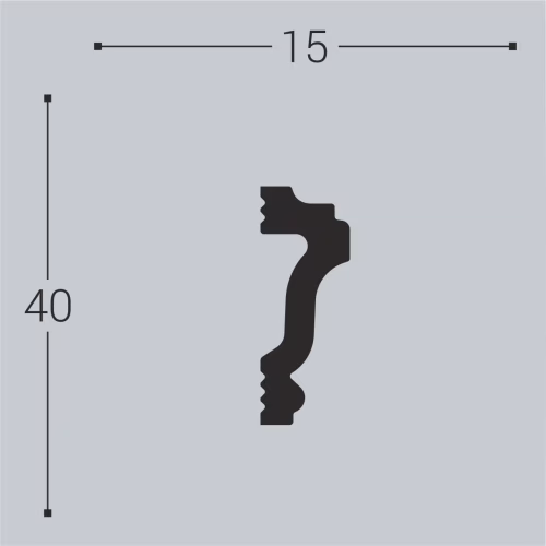 Молдинг под покраску Bello Deco М4 2000×40×15
