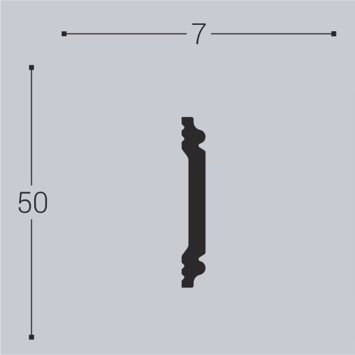 Молдинг под покраску Bello Deco М5 2000×50×7
