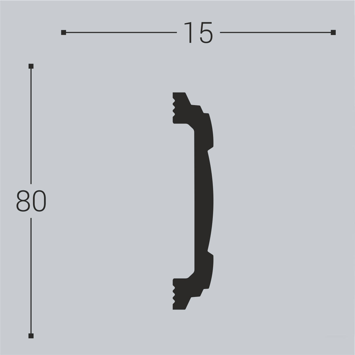 Молдинг под покраску Bello Deco М8 2000×80×15