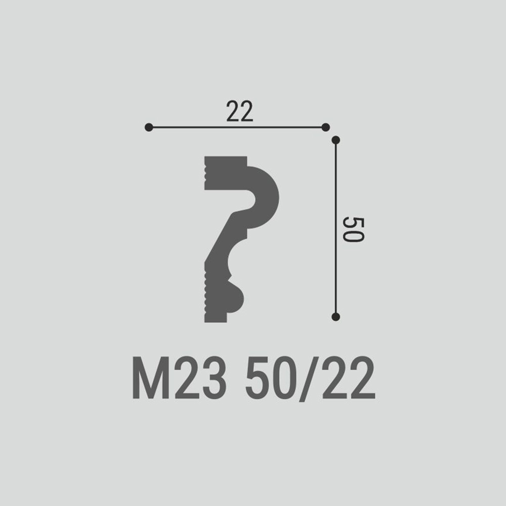 Молдинг под покраску Bello Deco М23 2000×50×22