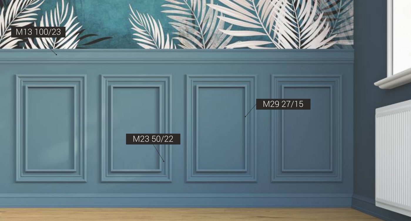 Молдинг под покраску Bello Deco М23 2000×50×22 фото в интерьере