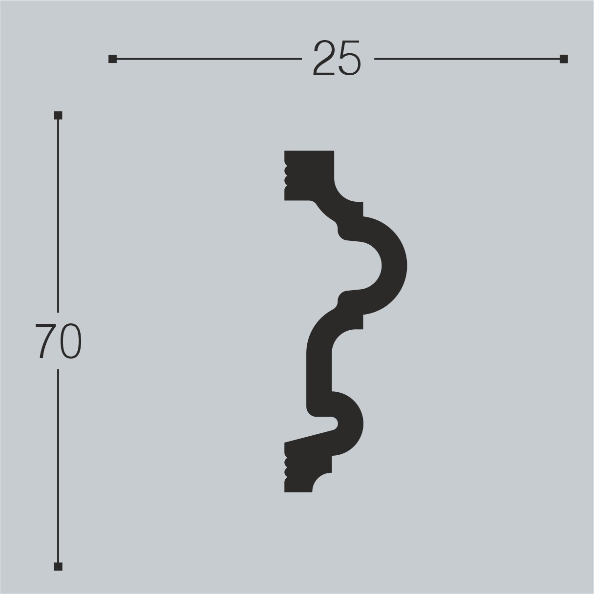 Молдинг под покраску Bello Deco М24 2000×70×25