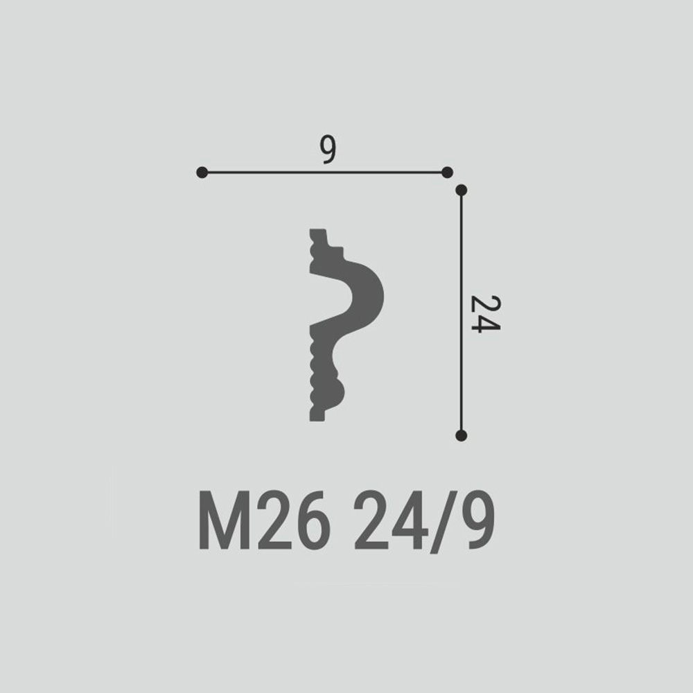 Молдинг под покраску Bello Deco М26 2000×24×9