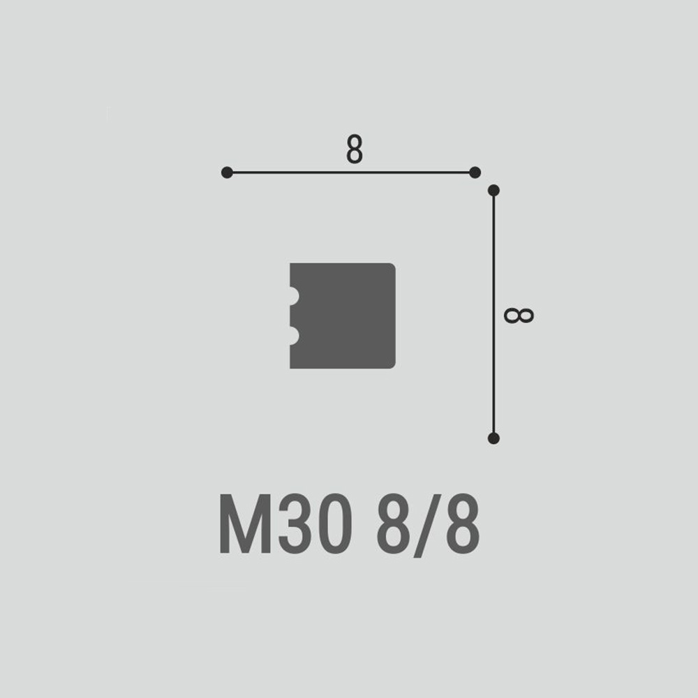 Молдинг под покраску Bello Deco М30 2000×8×8