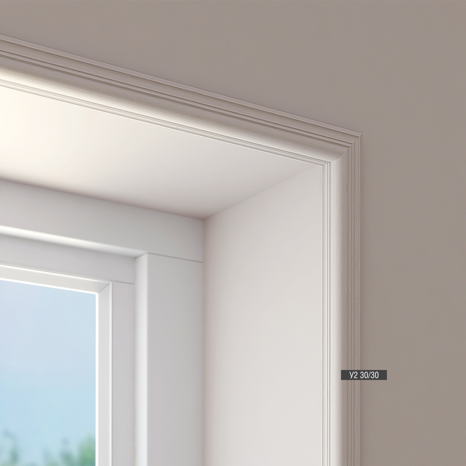 Молдинг угловой под покраску Bello Deco У2 2000×30×30 фото в интерьере