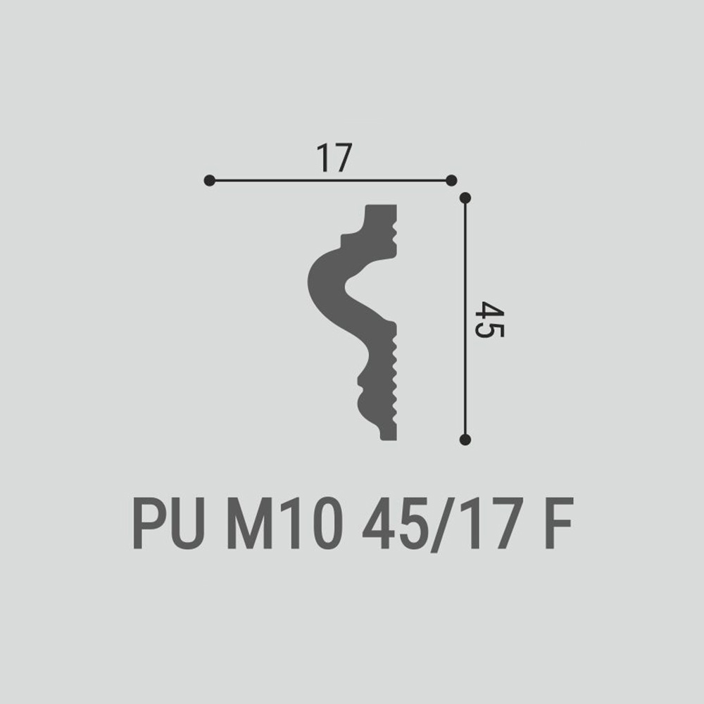 Молдинг под покраску гибкий Bello Deco М10 F 1000×45×17
