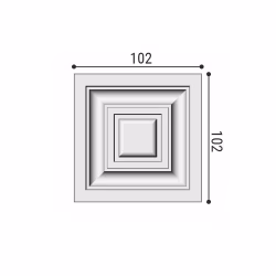 Дверной декор верхний под покраску Bello Deco В1 102×102×25