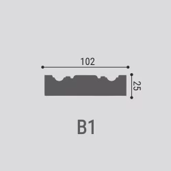 Дверной декор верхний под покраску Bello Deco В1 102×102×25