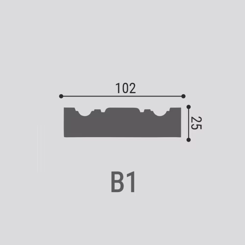 Дверной декор верхний под покраску Bello Deco В1 102×102×25