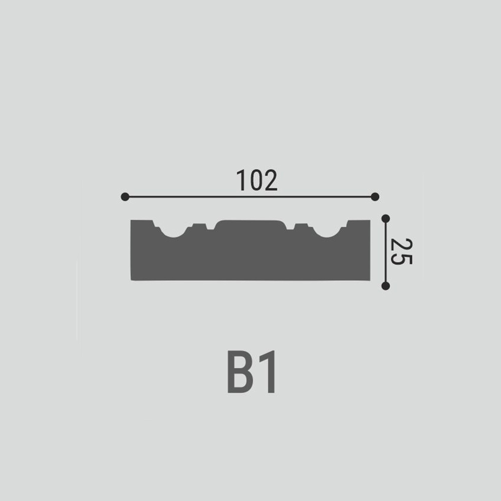 Дверной декор верхний под покраску Bello Deco В1 102×102×25