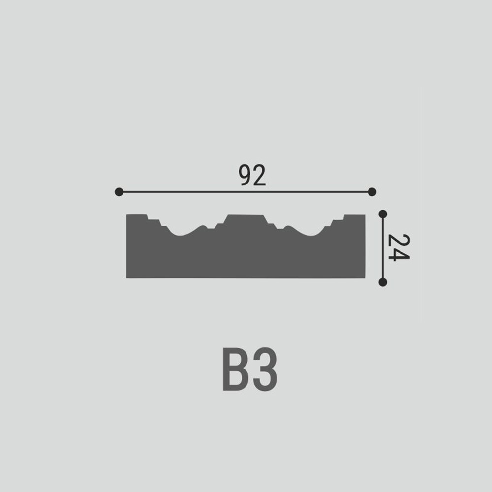 Дверной декор верхний под покраску Bello Deco В3 92×92×24