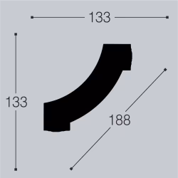 Декор к молдингу под покраску Bello Deco М12У1 133×133×20