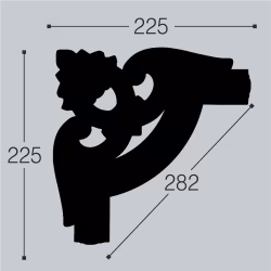 Декор к молдингу под покраску Bello Deco М12У2 225×225×20