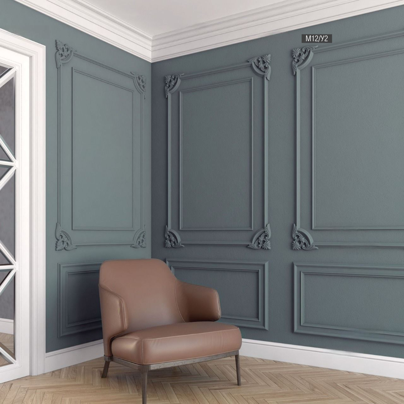 Угловой элемент к молдингу под покраску Bello Deco М12У2 225×225×20 фото в интерьере Угловой элемент к молдингу под покраску Bello Deco М12У2 225×225×20 фото в интерьере