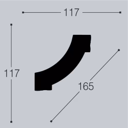 Декор к молдингу под покраску Bello Deco М15У1 117×117×20