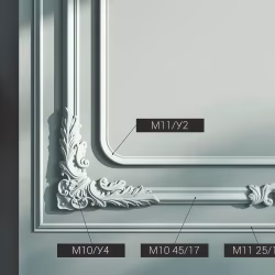 Декор к молдингу под покраску Bello Deco М10Н1 144×67×17