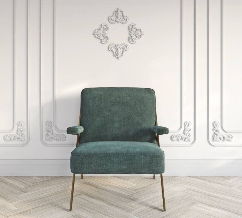 Угловой элемент к молдингу под покраску Bello Deco УУ1 190×190×12 фото в интерьере