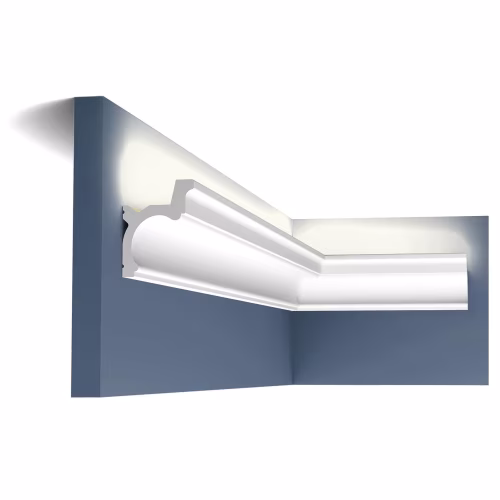 Потолочный плинтус под покраску Orac Decor C328 с подсветкой 2000×68×90