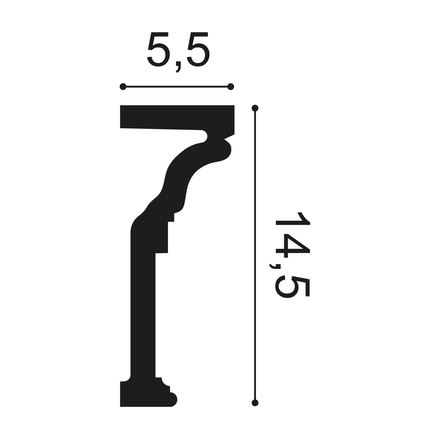 Молдинг под покраску Orac Decor P4000 2000×145×55