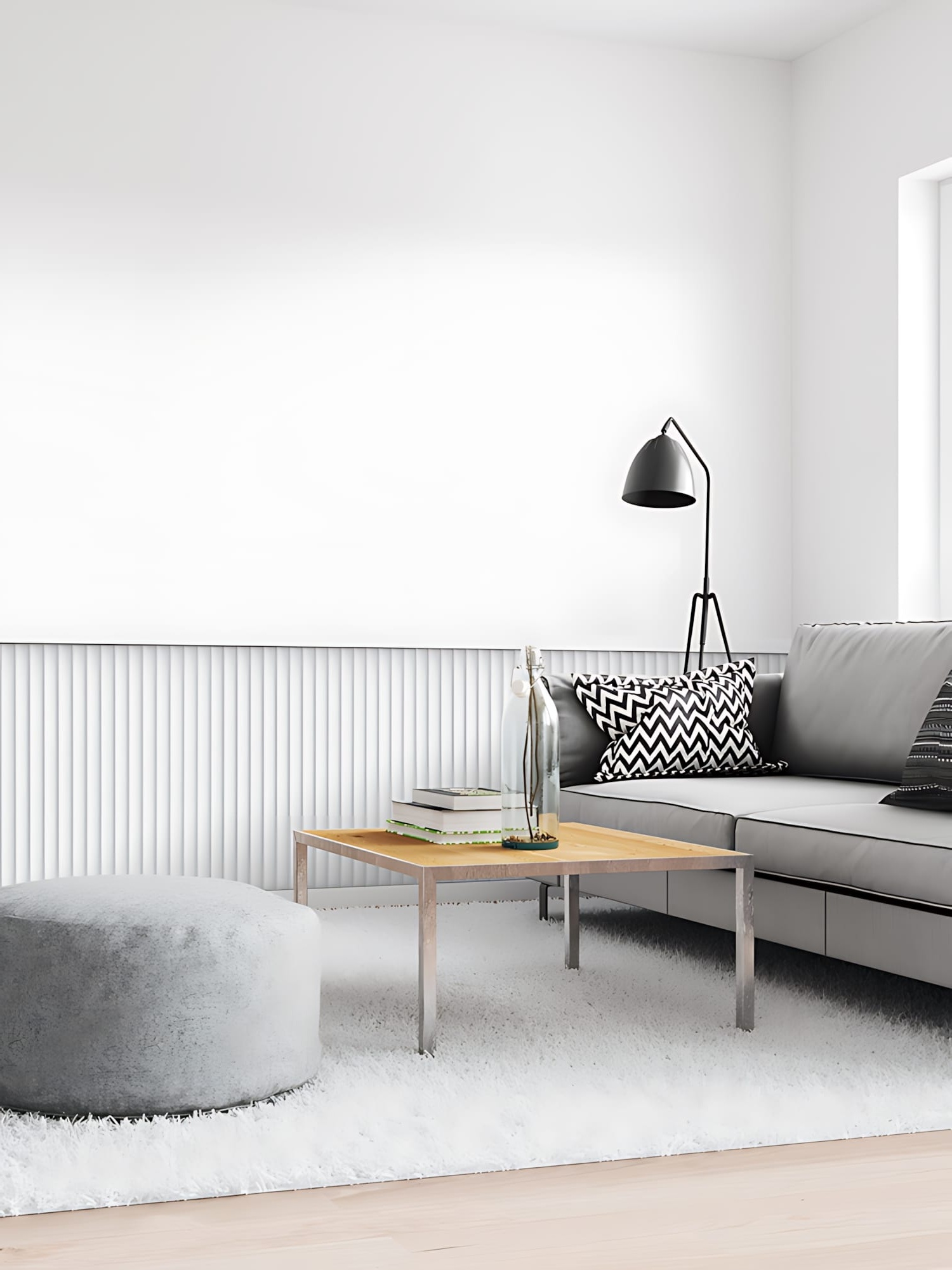 Стеновая панель под покраску Orac Decor Valley W109-2600 2600×250×12 фото в интерьере