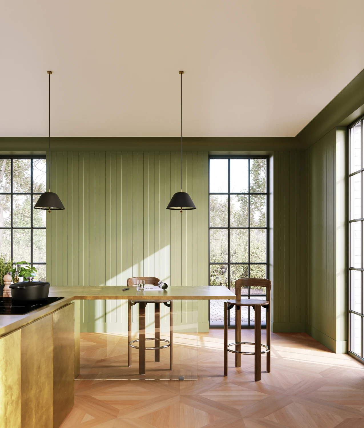 Стеновая панель под покраску Orac Decor Track WX205-3000 3000×250×13 фото в интерьере