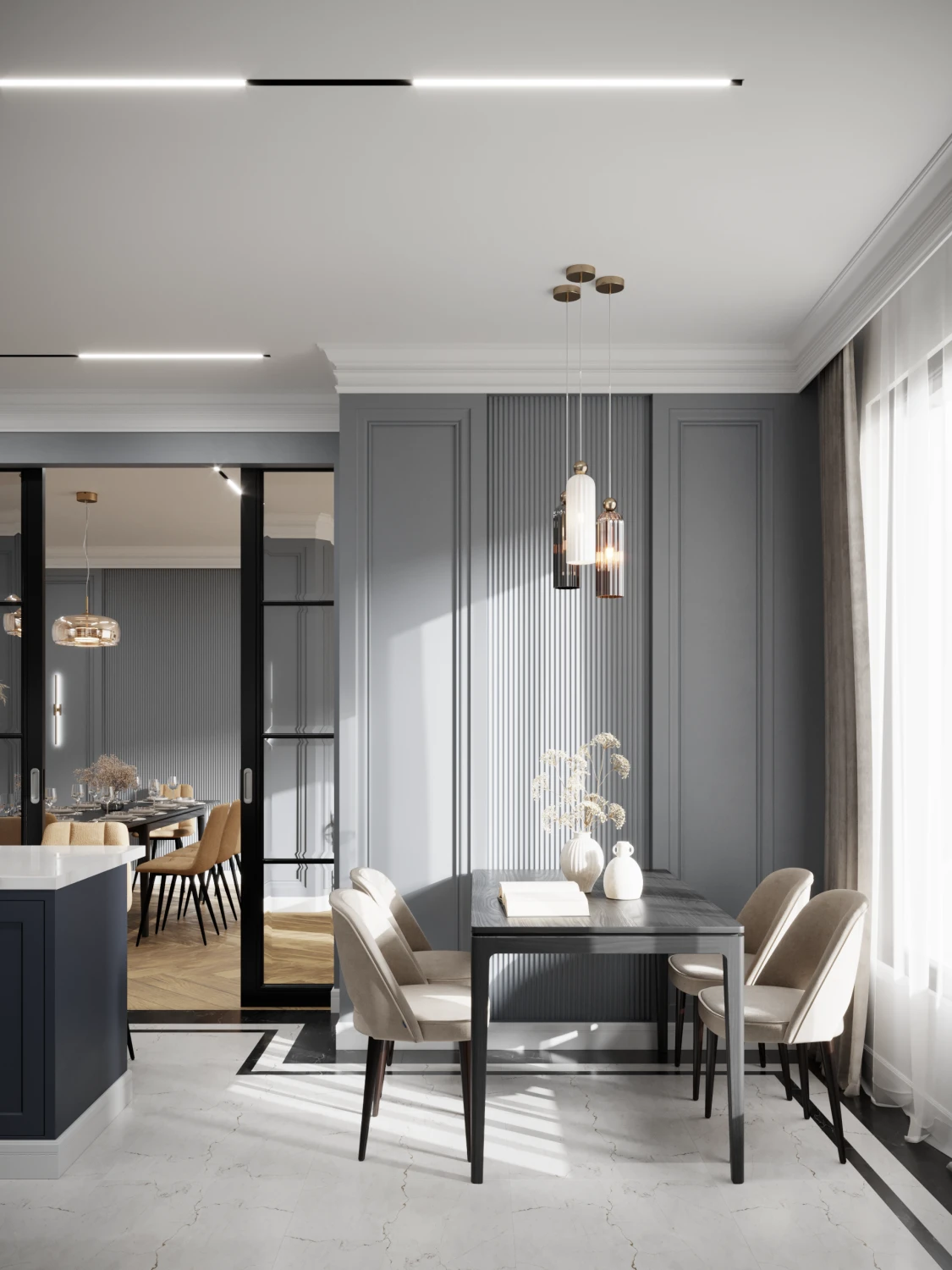 Стеновая панель под покраску Orac Decor Track WX205-3000 3000×250×13 фото в интерьере