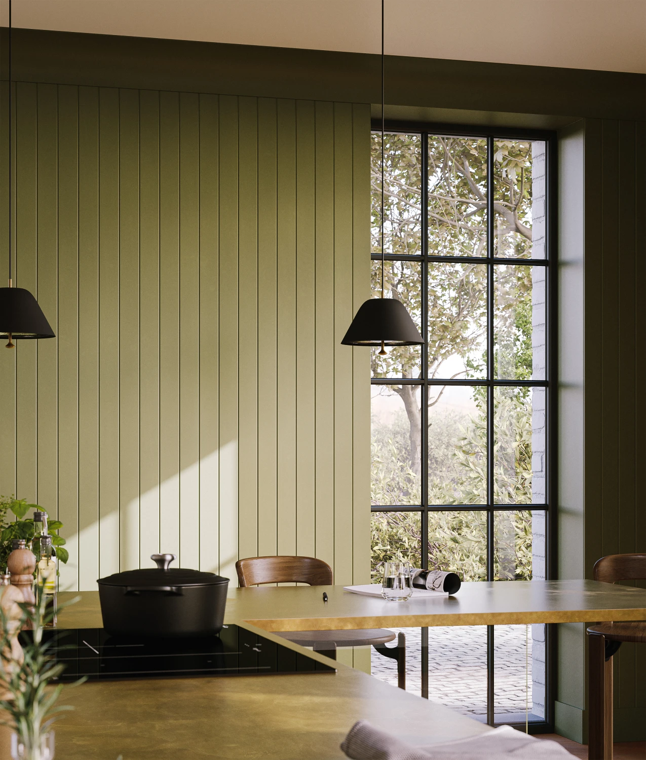 Стеновая панель под покраску Orac Decor Track WX205-3000 3000×250×13 фото в интерьере