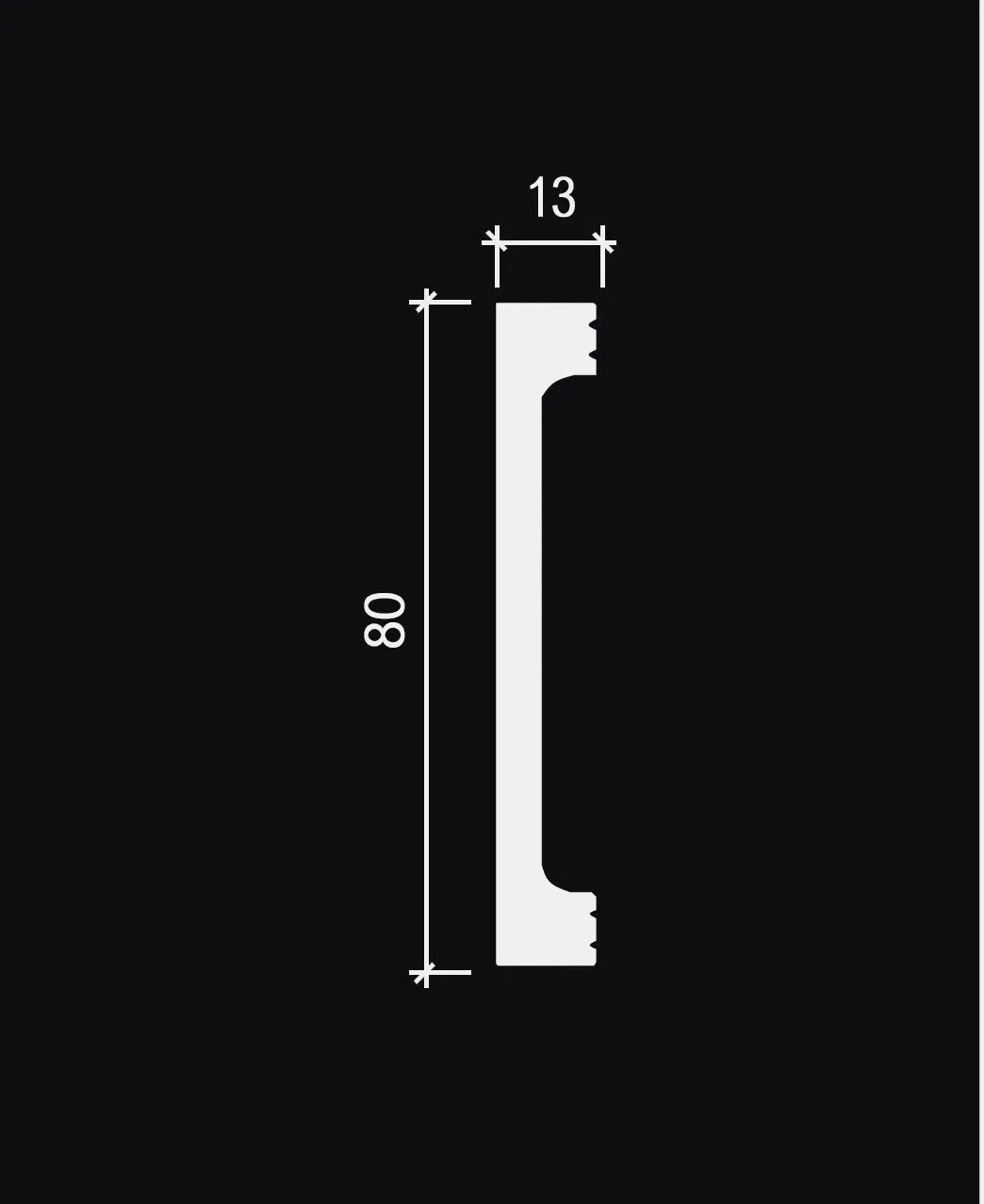 Плинтус Decor-Dizayn 708-100 2400×80×13