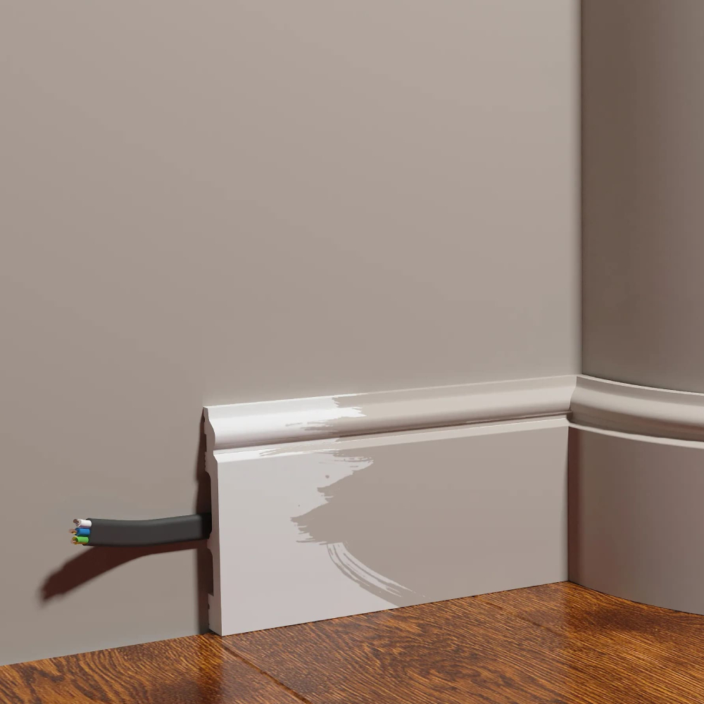 Плинтус под покраску гибкий Decor-Dizayn DD701F 2000×100×16 фото в интерьере